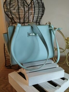 Marc Fisher Mint Green Structured Crossbody Bag